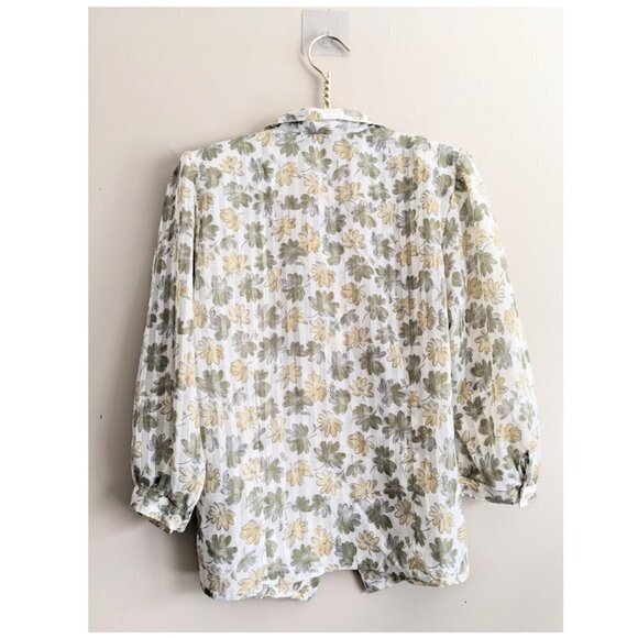 Vintage Shilubeca floral button down blouse - Picture 2 of 8